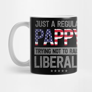 Regular Pappy Raise Liberals USA Flag Father's Day Mug